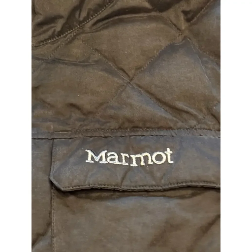 Marmot 600 Fill Jacket Black Diamond Quilted Winter Zip Up Down